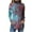 Wine, variant on Women's Fashion Printed Long Sleeve Printed Turtleneck Top T-shirt Blue XL Rollbacks