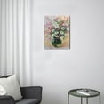 thumbnail image 3 of Delightful Pink Floral Canvas Wall Art 12X16inch Artwork Prints of Abstract Bouquet in Vase for Teen Girl's Bedroom. Attractive Picture Poster for Bathroom Decor, 3 of 7