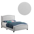thumbnail image 3 of Fabric Upholstered Curved Design Eastern King Bed, Beige- Saltoro Sherpi, 3 of 5