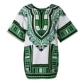 thumbnail image 2 of Vestido de Verano Macarena de Manga Corta para Mujer Estilo Cóctel Dashiki verde, 2 of 8