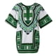 thumbnail image 2 of Camisa de vestir tribal hippie con estampado de bordado africano Dashiki de manga corta Ropa Verde Hugo vestidos africanos para mujeres, 2 of 10