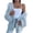 Blue, variant on qucoqpe Women's 2025 Fall Winter Chunky Cable Knit Open Front Sweater Long Sleeve Casual Loose Cardigan Outerwear Coats