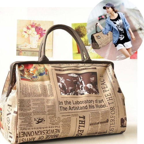 Fashion Women Retro Leather Tote Handbag Shoulder Bag Purse Satchel