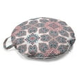 thumbnail image 1 of Vintage Tribal Round Floor Cushion with Handle, Inspired Oriental Ornamental Design, Decorative Pillow for Living Room & Dorms, 18" Round, Rose Mauve Taupe, by Ambesonne, 1 of 4