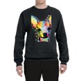 thumbnail image 2 of Wild Bobby Dean Russo Colorful Chihuahua Dog Lover Unisex Crewneck Graphic Sweatshirt, Black, Small, 2 of 5