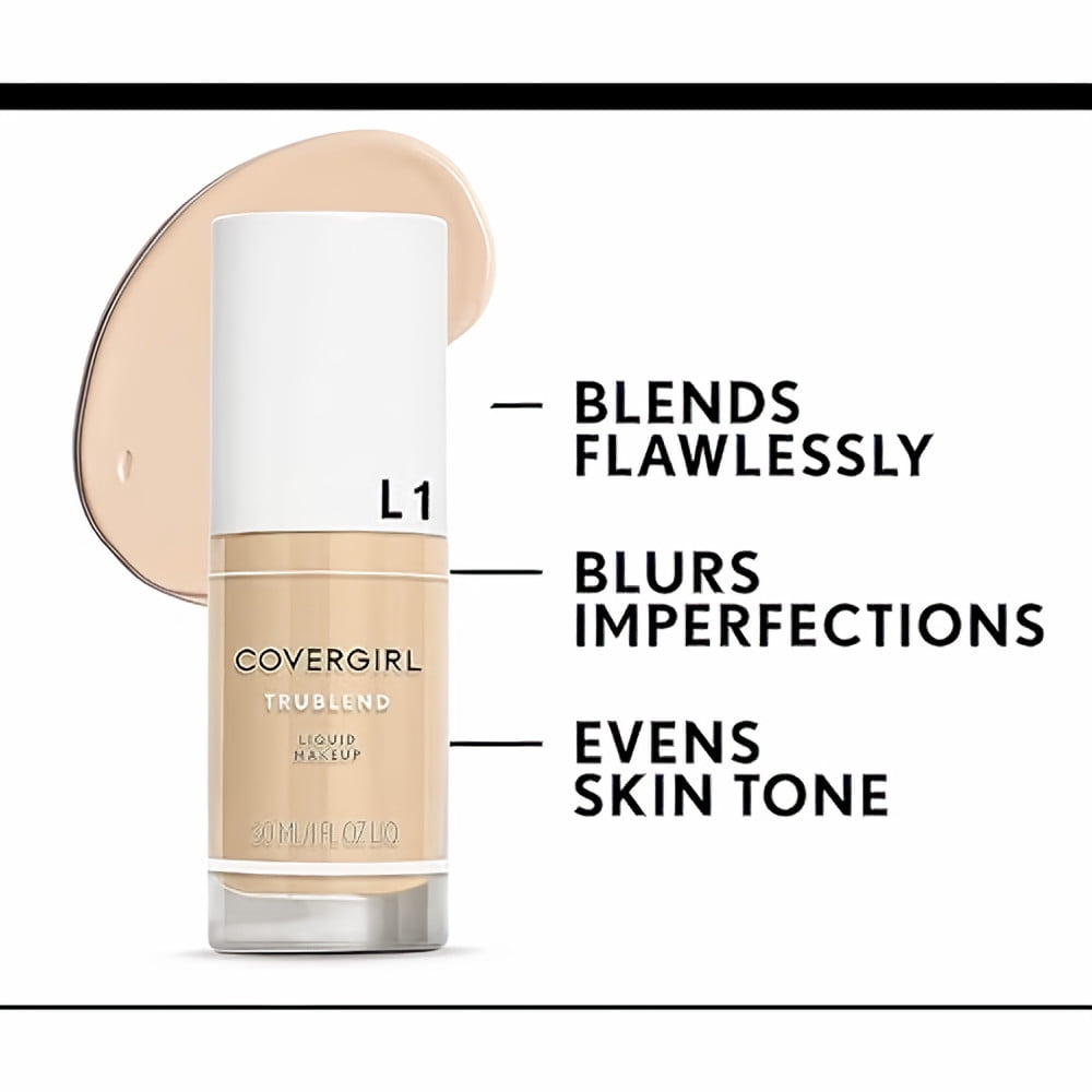 CoverGirl TruBlend Liquid Foundation L2 Classic Ivory 1 fl oz (Pack of 6)