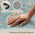 thumbnail image 6 of ODIKA 9'x12' Washable Area Rug Vintage Medallion Distressed Scroll Bordered Frame Geometric for Dining Room, Basement, Large Office, Non-Slip Chair-Friendly, 6 of 7