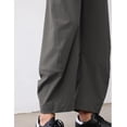 thumbnail image 4 of UZMOG Pants for Women, Barrel Pants Women Elastic Waist Tapered Leg Baggy Mid Rise Travel Work Casual Trousers Lounge Pants with Pockets, 4 of 8