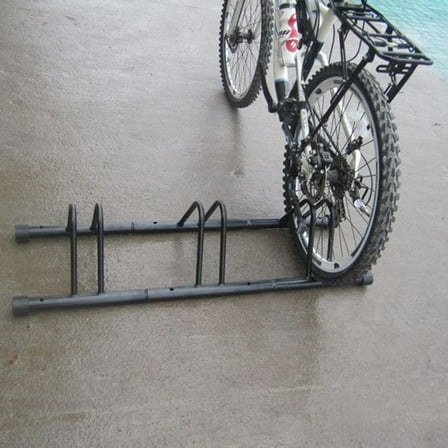 LEORX Bike Storage Floor Parking Rack Black 1 Set