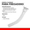 thumbnail image 2 of CESPOL CONECTOR FLEXIBLE LAVABO INCLUYE CONTRA Isaac Morris P-CESC1/4, 2 of 4