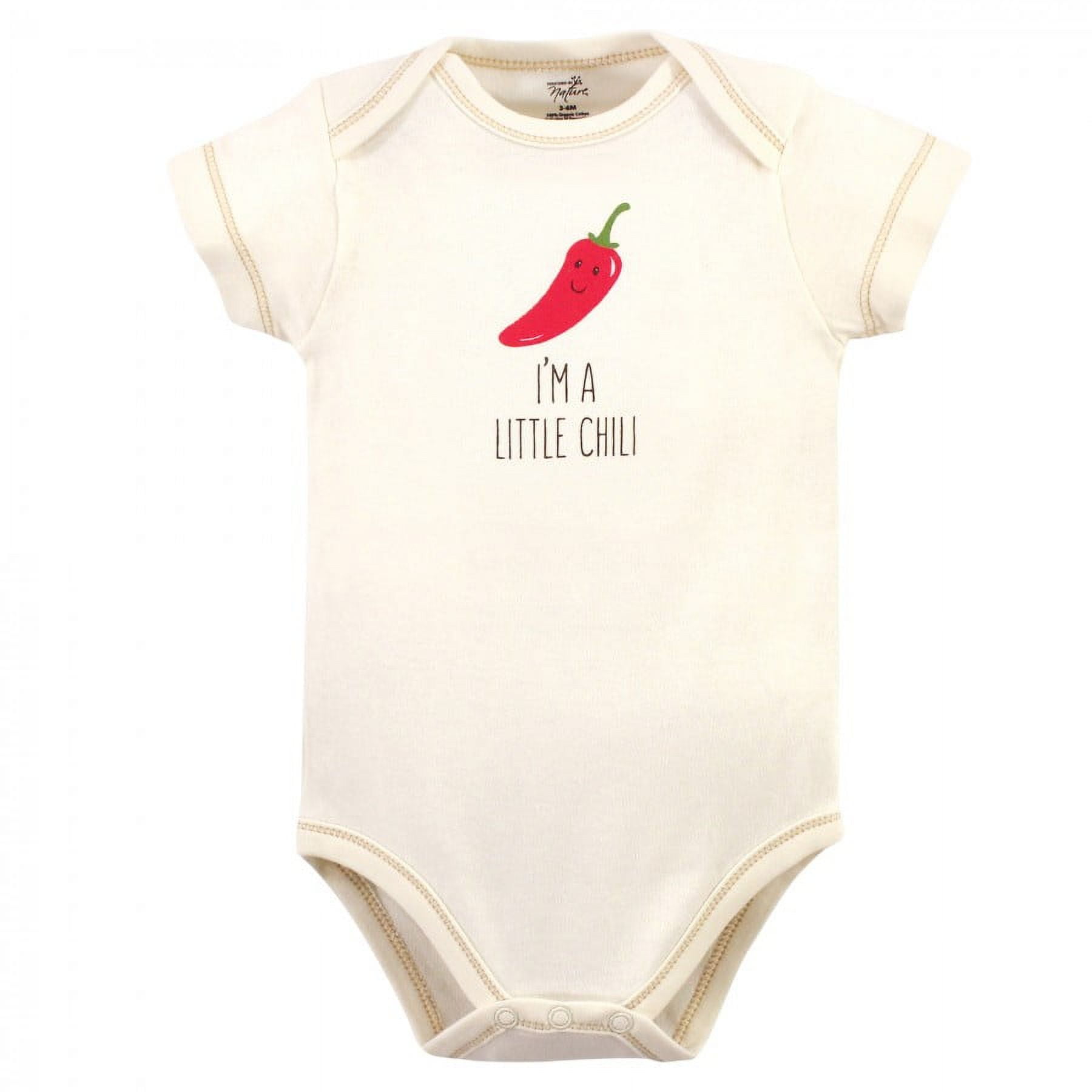 Touched by Nature Organic Cotton Bodysuits 5pk, Taco, 9-12 Months