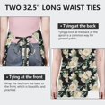 thumbnail image 6 of Pioneer Flower Floral Print Pattern Apron-Garden Aprons for Women with Pockets-Cotton Linen Waterproof Kitchen Cooking Gardening Aprons Adjustable for Kitchen,Cooking,BBQ and Salon 33x27 Inch, 6 of 7