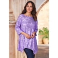 thumbnail image 2 of Roaman's Women's Plus Size Handkerchief Hem Sequin Tunic, 2 of 6