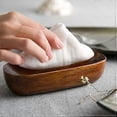 thumbnail image 4 of 2 Pcs Boat Shape Wooden Towel Tray Small Salad Bowls Fruit Dishes Catchall Storage, 4 of 5