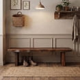 thumbnail image 2 of Taran Designs Darcy 68" Live Edge Solid Wood Dining Bench in Dark Brown, 2 of 9