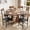 Walnut, variant on PamapicLife 6 Person 47" Round Table Dining Set With Chairs, Cross Base Design