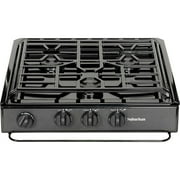 Suburban 3200A 3 Burner Slide-In Cooktop with Conventional Burner, Black w/Piezo Ignition