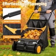 thumbnail image 6 of Upgraded 21 Inch Push Lawn Sweeper | Spinnings Brushes & Adjustable Height for Deep Cleaning | Large Bag for Leaves, Grass, Debris on Lawns & Driveways (21 Inch,Black), 6 of 9