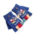 thumbnail image 3 of Guantes de invierno sin s,Guantes sin s de invierno Mitones Guantes térmicos, aislantes con parte abatible para niños,Guantes de medio con parte, 3 of 9
