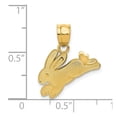 thumbnail image 3 of Real 14kt Yellow Gold Rabbit Charm Pendant; for Adults and Teens; for Women and Men, 3 of 3