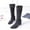 Black, variant on Women Shoes Fashion Buttons Denim Pointed Tip Mid-heeled Thick Heel High Boots Clearance !