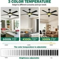 thumbnail image 5 of BAYSQUIRREL  52" Ceiling Fans with Lights,Bluetooth Ceiling Fan with Speaker,6-Speeds DC Reversible Noiseless Motor,Full-Spectrum Eye-Care Flush Mount Ceiling Fan with Light, 5 of 9