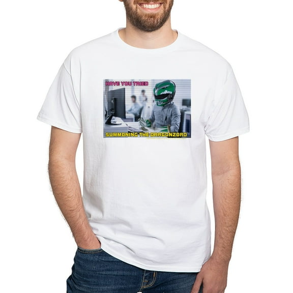 CafePress - Power Rangers Summoning The Dr Men's Value T Shirt - Men's White Classic Cotton T-Shirts