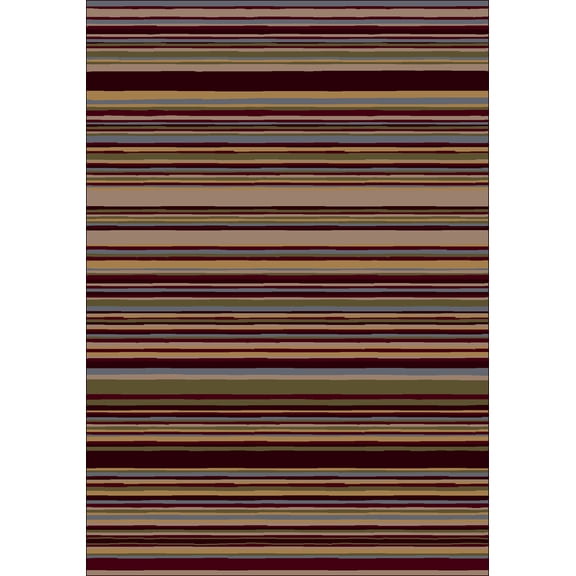 Milliken Innovations Area Rug LOLA DARK CHOCOLATE Lola 10110 Barred Lined 10' 9" x 13' 2" Rectangle