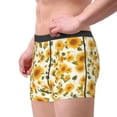 thumbnail image 5 of Salouo Classical Cute Sunflower NO.101 Print Men's Boxer Briefs,Breathable Underwear Elastic Waistband Briefs for Men -Large, 5 of 8