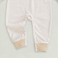 thumbnail image 4 of mgoYE Baby Boy Clothes 6-9 Months Newborn Outfits Baby Boy Clothes Spring Long Sleeve Waffle Knit Collared Romper Jumpsuit(Beige,6-12 Months), 4 of 6