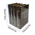 thumbnail image 3 of Hometravel Vintage Style Faux Book Decor Box, Wooden Simulation Book Organizer with Lid, Decorative Storage Box for Jewelry and Trinkets, Large Size Book Model for Shelf and Desk, 3 of 9
