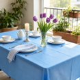 thumbnail image 4 of Disposable Solid Color Tablecloth 107.87x53.93 inch Rectangle Plastic Table Cover for Hotel Restaurant Home Birthday Party Dessert Table, 4 of 6