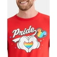 thumbnail image 4 of Mickey Mouse Men’s and Big Men's Pride Cotton Graphic Tee with Short Sleeves, Sizes S-3XL, 4 of 6