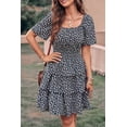 thumbnail image 4 of Vestido PRETTYGARDEN 2025 Floral de Verano con Escote Cuadrado Negro M, 4 of 7