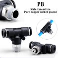 thumbnail image 3 of 1 pieza PB Conector de manguera de acoplamiento rápido neumático Cambia de hilo macho 1/8 "3/8" 1/2 "1/4" Accesorios de compresor de aire 4 6 8 10 mm, 3 of 8