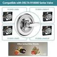 thumbnail image 3 of Replacement 8" Rain Shower Faucet Tub Trim Kit for Delta 13/14 Series, High Pressure Square Rain Shower Head& Handle Set System, Chrome (Valve& Catridge Not Inclued), 3 of 8
