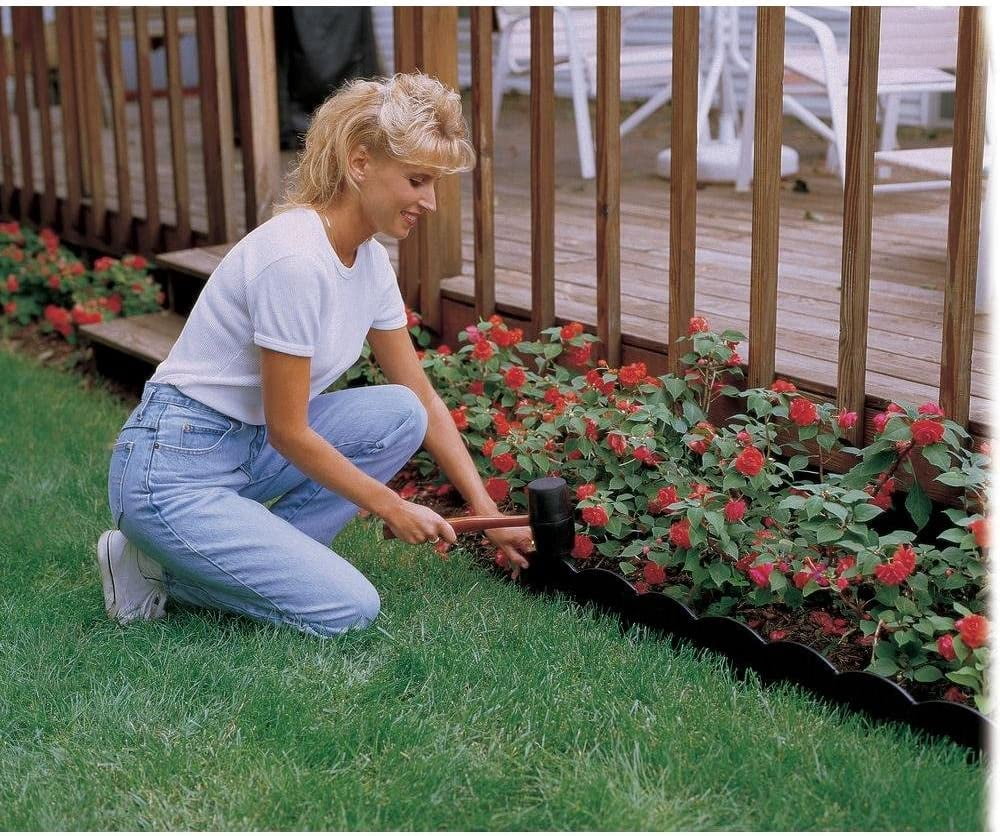 60' Choppers Heavy-Duty Black Hammer-In Garden Border Edging