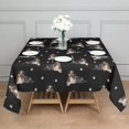 thumbnail image 3 of Australian Shepherd Dog and Footprints Square Tablecloth,Waterproof Square Table Cover,Wipeable Spillproof Washable Table Cover for Home Kitchen Party Decor 42"X42"(107x107cm), 3 of 6