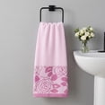 thumbnail image 2 of REGALWOVEN 2 Pack Pure Cotton Hand Towels with Rose Jacquard, Soft Absorbent Quick Dry Towel Set for Bathroom, Kitchen, Spa, Gym Pink 29" x 13", 2 of 7