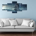 thumbnail image 2 of TISHIRON 5PCS Framed Canvas Wall Art Set,50"x24" Ship Night Landscape Canvas Art Decor, 2 of 7