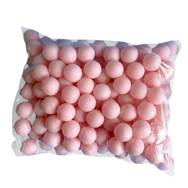 150 piezas bolas de rifa de 40 mm, sin costura, actividad de entretenimiento bolas de pong pequeñas para suministros de fiesta de bricolaje cumpleaños rosa