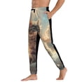 thumbnail image 3 of Kdxio Sunshine Cloud Kitten Pattern Joggers,Sweatpants for Men with Pockets-Large, 3 of 5