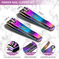 thumbnail image 4 of 2PCS Stainless Steel Nail Clippers,Rainbow Fingernail Clipper and Toenail Clipper, Wide Easy Press Lever Nail Cutter with Swing Out Nail Cleaner/File for Men and Women, 4 of 4