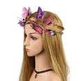 thumbnail image 4 of Bandeau Élégant pour Femmes Rose avec Sangle et Fleurs, Accessoire de Fête, 4 of 5