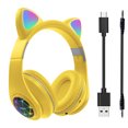 thumbnail image 3 of Seitruly Auriculares con orejas de gato con micrófono Bluetooth 5,0, auriculares inalámbricos con cancelación de ruido RGB, Gamer, adultos, niños y Cables de audio/vídeo No.05, 3 of 8