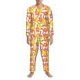 thumbnail image 3 of Honeii Snake Pattern Mens Pajamas Set,2pcs Men's Lounge Long Sleeve Sleep Shirt and Pajama Bottoms Sleepwear Set,Mens Pjs Sets-XX-Large, 3 of 7