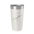 thumbnail image 1 of Hyco Lake Map Tumbler Travel Mug Insulated Laser Engraved Coffee Cup North Carolina 20 oz White, 1 of 1