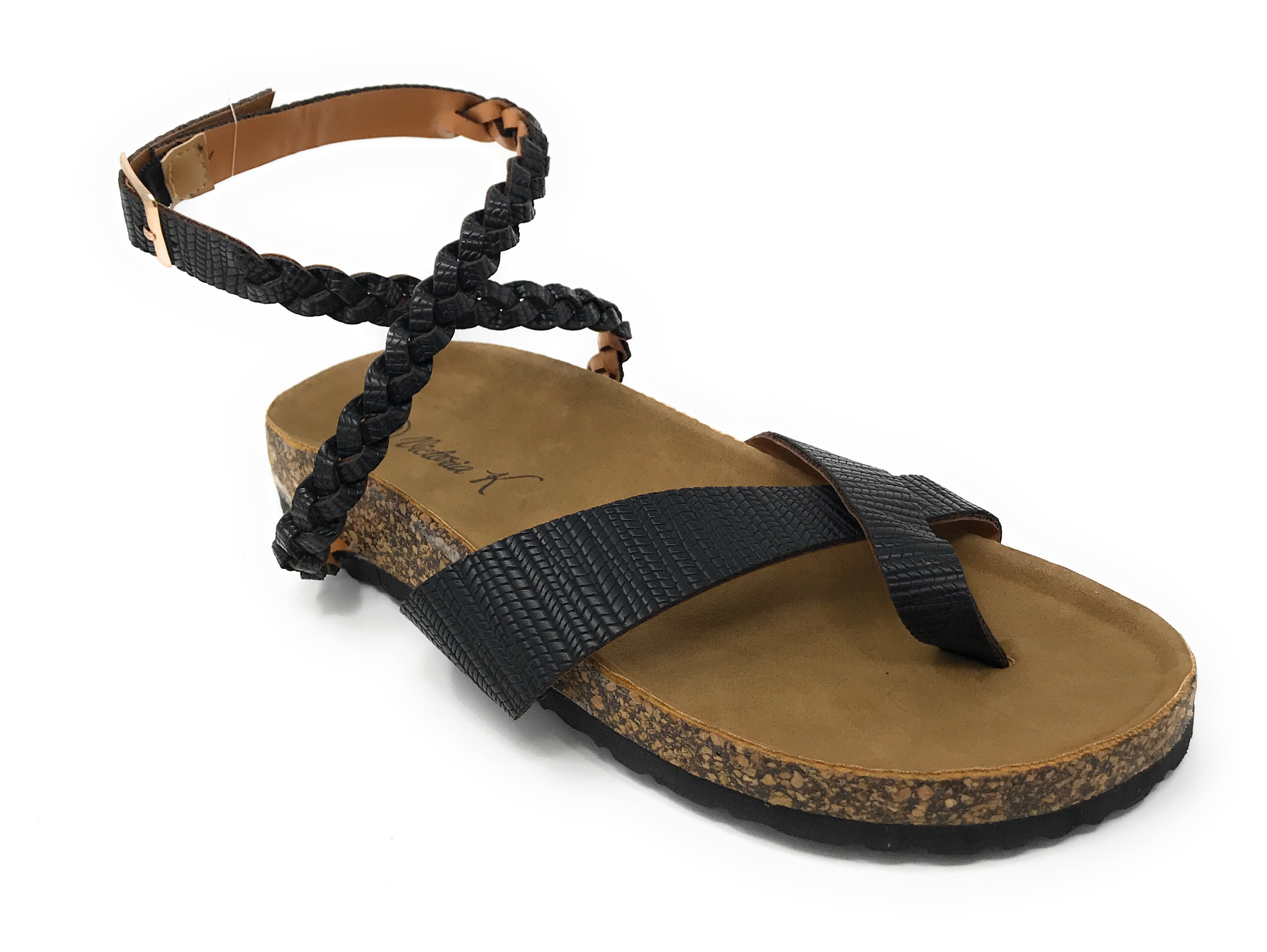 braided cork sandals
