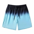 thumbnail image 2 of Viikei Men's Shorts for Comfortable Daily Wear,Men Casual Fashion Sports-dry Elastic Mid-waist Lace-up Pocket Shorts Sky Blue XXL, 2 of 9