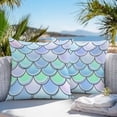thumbnail image 4 of Outdoor Pillow Cover Abstract Blue Green Ocean Set of 2 Waterproof Throw Pillowcases Modern Art Decorative Patio Furniture Pillows for Couch Garden Indoor & Outdoor Use, 4 of 9